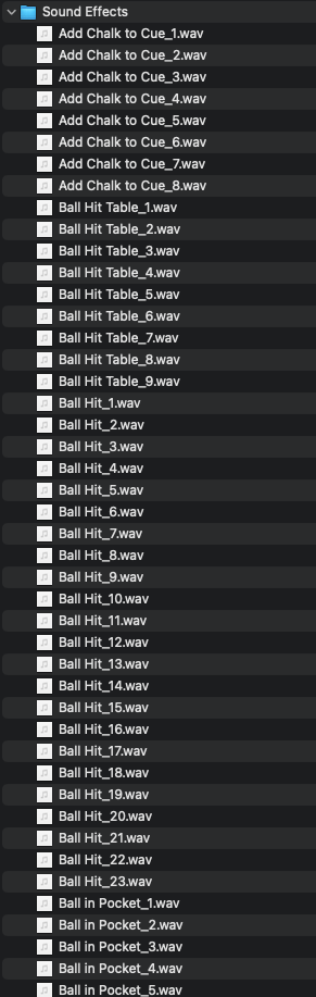 Billiard Sound Effects