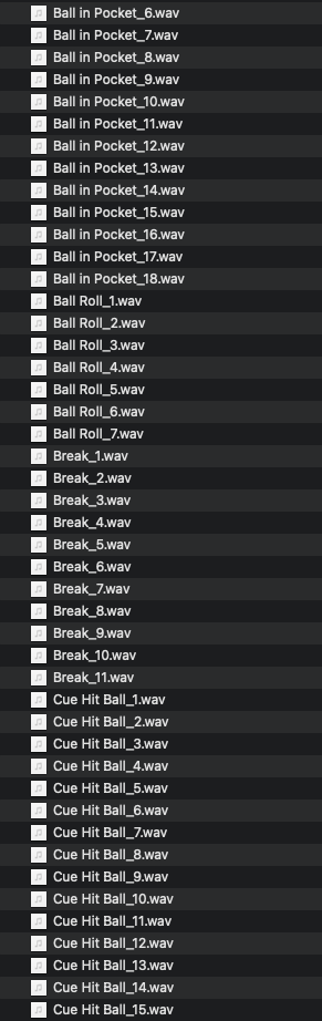 Billiard Sound Effects