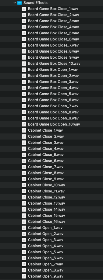Open and Close Sound Effects