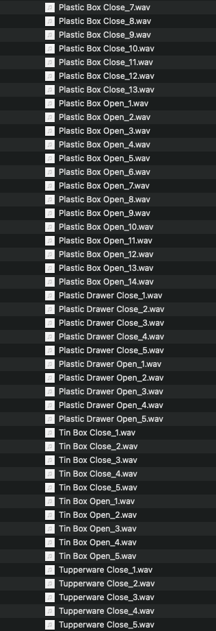 Open and Close Sound Effects