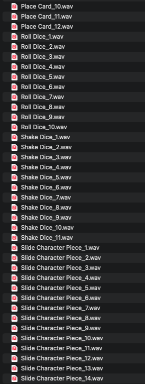 Board Game Sound Effects