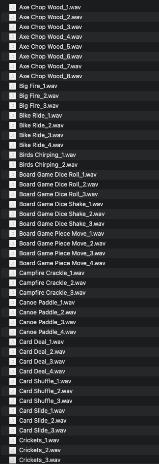 Camping Sound Effects
