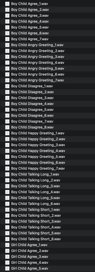 Character Mumble Voices