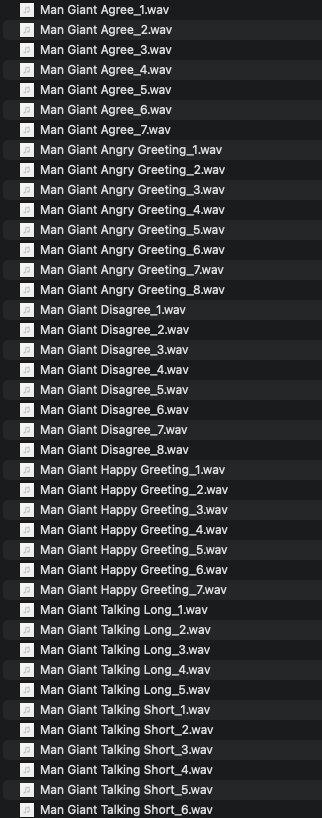 Character Mumble Voices