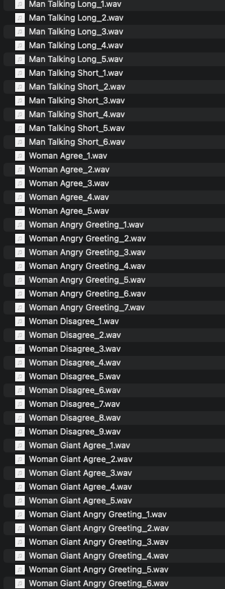 Character Mumble Voices
