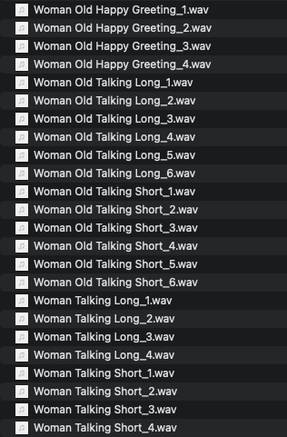 Character Mumble Voices