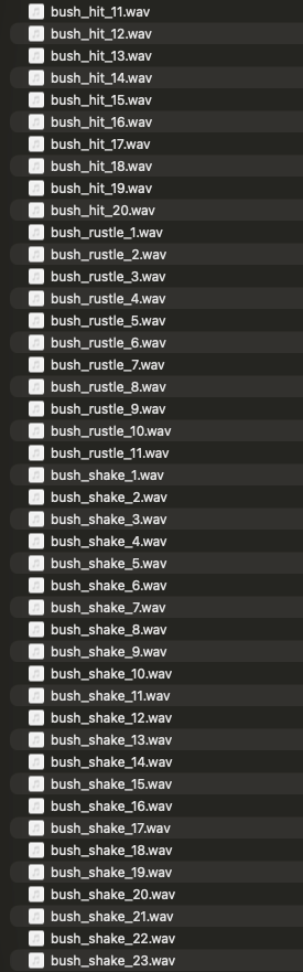 Foliage Sound Effects