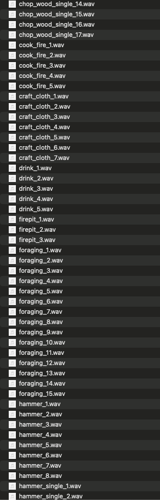 Survival Sound Effects 2