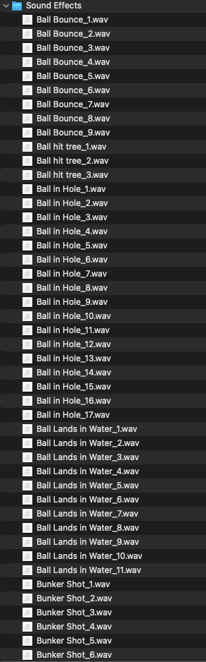 Golf Sound Effects