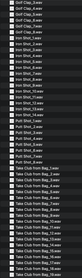 Golf Sound Effects