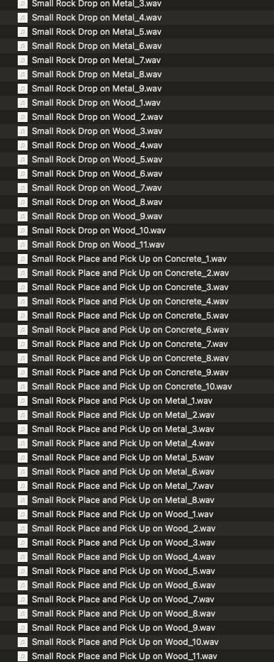 Rock Foley Sound Effects