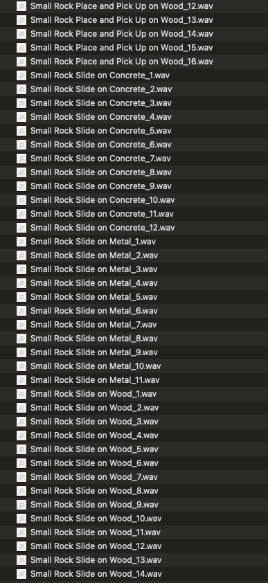 Rock Foley Sound Effects