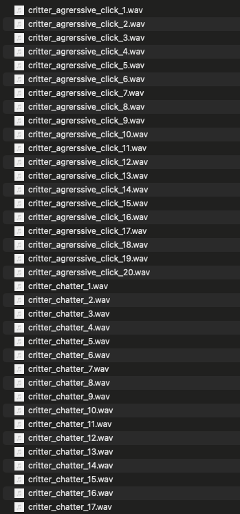 Small Critter Sound Effects