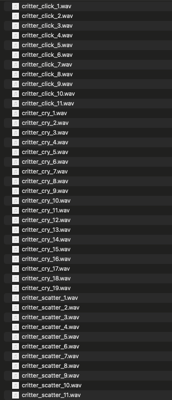 Small Critter Sound Effects