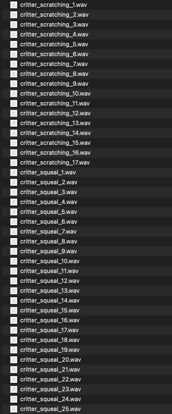 Small Critter Sound Effects