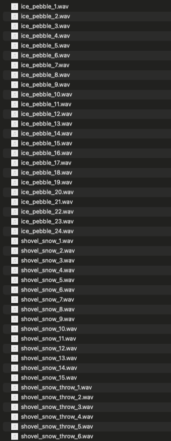Snow Sound Effects