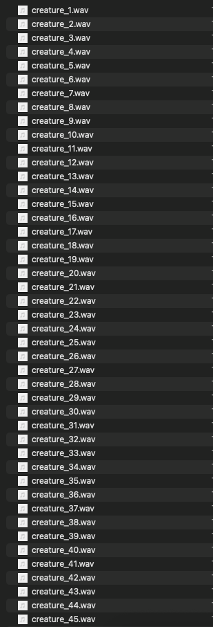 Imaginary Creature SFX