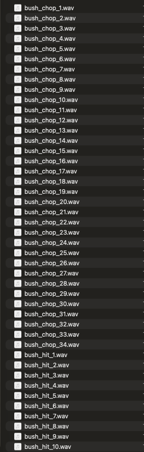 Foliage Sound Effects