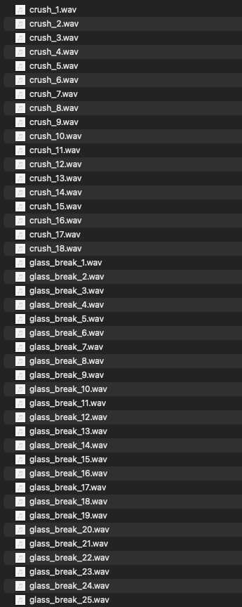 Objects Breaking SFX