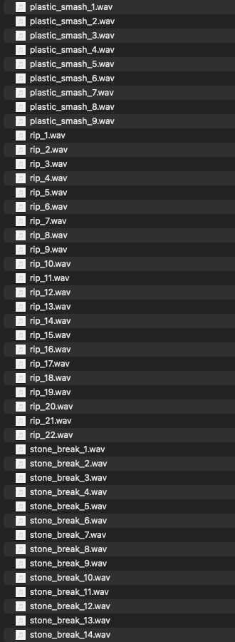 Objects Breaking SFX